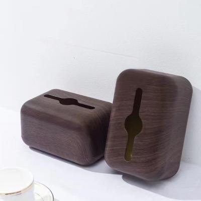 China CLASSIC North American black walnut tissue box living room wooden napkin box wooden suction box for sale