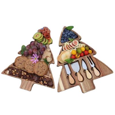 China Sustainable Wooden cutting board Fruit pizza  steak plate restaurant plate for sale