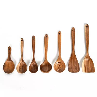 China Sustainable Wooden kitchen utensils wooden spoon high temperature resistant wood cooking shovel for sale