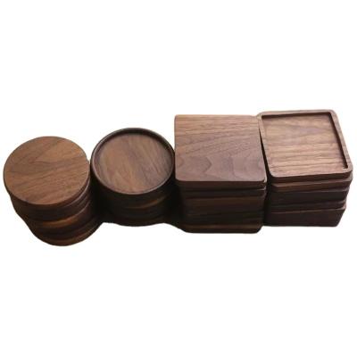 China Sustainable Creative solid wood insulated coffee coaster Wooden anti-hot coaster for sale