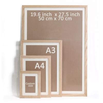 China Wood Wholesale solid wood picture frame puzzle frame custom wood picture frame for sale