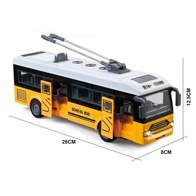 China Remind Me Lightweight Full Function 4 CH Plastic Remote Control Bus Toy School Bus Lightweight Remote Control Toy for sale