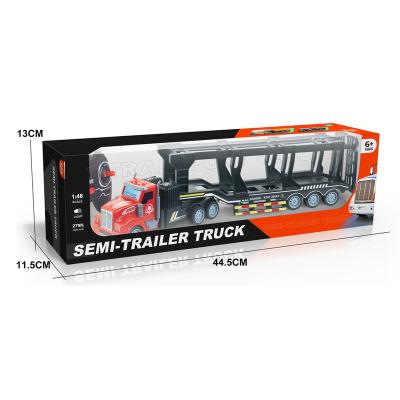 China Follow Me 1/48 Dual Platform Transport Trailer 27Mhz Four Way Remote Control RC Car for sale