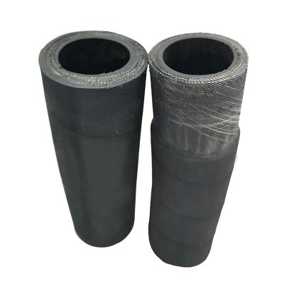 China Oil-Resistant Fiber Reinforced Weather Resistant High Pressure Hydraulic Hose Two Steel Wire Rubber Hydraulic Hose for sale