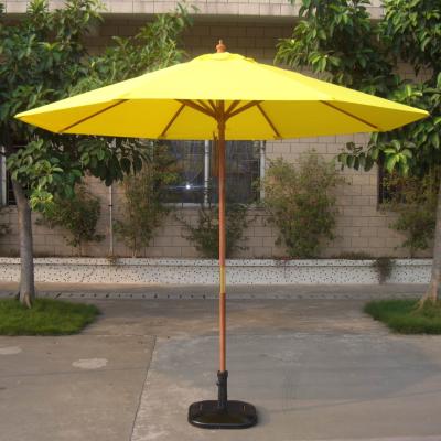 China Patio Outdoor Promotional Garden Furniture Wooden Umbrella For Sunshade for sale