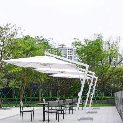 China Modern Offset Alum Hanging Umbrela For Table Advertising Beach Umbrella Wooden Pole Side Pole Strong Cantilever Hanging Umbrella for sale