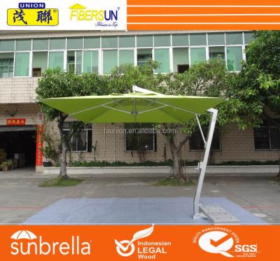 China Outdoor Furniture LED Light Cantilever Aluminum Umbrella for sale