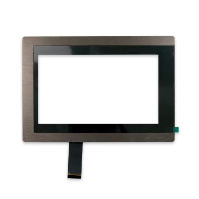 China 5 points 10.1 inch capacitive touch screen panel with driver IC, G+G structure, 1024*600, used for 10.1 inch digital products for sale