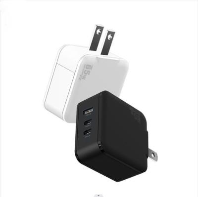 China Foldable Mobile Phone Usb C Charger 65w Palladium 3.0 Gan Charger Type C Adapter With Left Wall 3 Fast Charger Compatible For Iphone 13 for sale