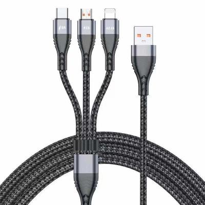 China MP3/MP4 Player 66W Factory Price QC Charging 0.4 Lines 6A Fast Charging Mobile Phone USB 1.2M 2M Type C Data Cable Cable for sale