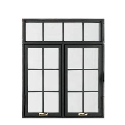 China Swing New Type Top Selling Traditional Design Best Quality Large Size Wood Finished Crank Open Casement Windows for sale