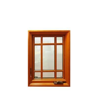 China Swing Low Price Guaranteed Quality California Crank Handle Wood Aluminum Casement Windows for sale