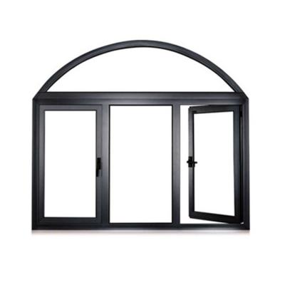 China Custom Australian Magnetic Screen Arch Top Grill Design Windows and Many Optional Specialty Shapes Double Top Glazed Window for sale