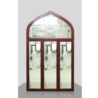 China Wholesale Customized Folding Screen Factory Directly Thermal-Cut Specialty Shapes Window In Wood Color for sale