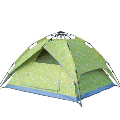 China two bedrooms & A professional salon manufacturer of tourist camping tents with 2-3 people double deck automatic quick-opening tents for sale