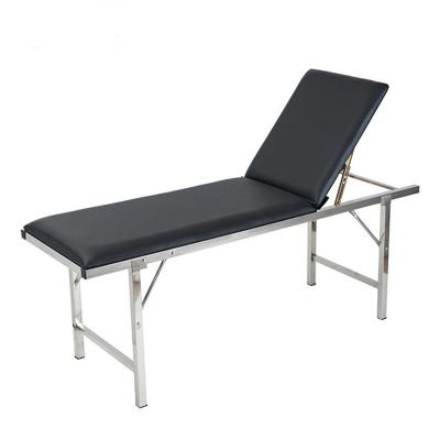 China Metal Medige MGE-EB5 Cheap Price Examination Table Hospital Medical Examination Back Foldable Bed for sale