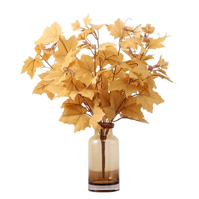 China Hots Sale 53cm Nordic Artificial Maple Tree Branches And Leaves Top Silk Maple Leaves Package For Decoration for sale