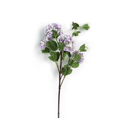 China High Quality Indor Decoration Artificial Silk Hydrangea Bouquet Flower Stems Silk Fabric For Wedding Flower White Pink Blue Purple for sale