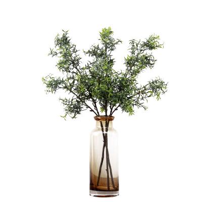 China Fake Plastic Green Leaf Bunch Artificial Rosemary For Table Wall Home Wedding Decor for sale