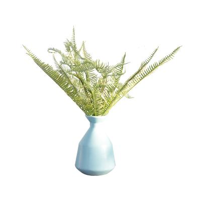 China New Arrival Simulation Green Leaf Simulation Plant Mango Fern Plastic Leaf Fern Plants Plant Artificial Arrangement for sale