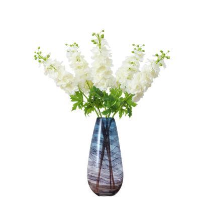 China Touch Feel Flower Wedding Dynamic Delphinium Home Indoor Outdoor Decor Artificial Decorative Flower for sale