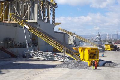 Chine Fonction multi empilant le déchargement en vrac de chargement de transporteur de bateau du convoyeur à bande de transfert B650 à vendre