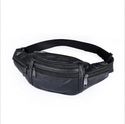 China Outdoor Cell Phone Bag Newest Durable PU Leather Sports Fashion Fanny Pack Belt Bag Men Waist Bags for sale