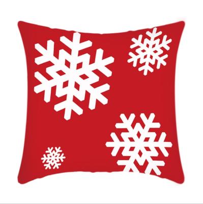 China Hot Selling Cheap Christmas Pattern Anti-static 45*45cm Series Pillow Case Gold Stamp Digital Printing Pillow Case for sale