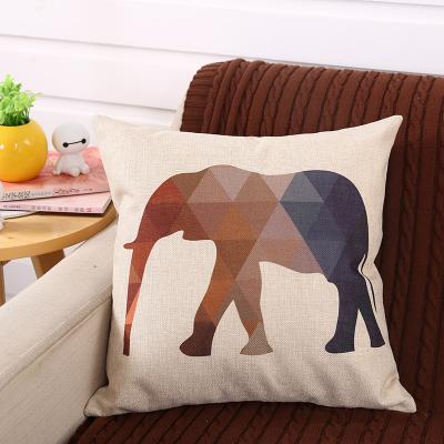 China Anti-bacteria Fashion Design Linen Fabric 45x45cm Square Cushion Cover Case Sofa Throw Pillowcases Animal Print for sale