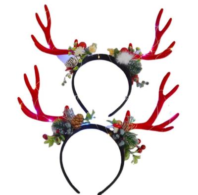 China Cloth Christmas Party Hair Clip Party Hair Loop Hair Band Plastic Flower Band for sale