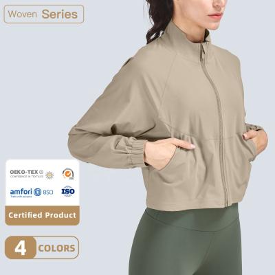 China New Breathable Outdoor Workout Jacket Women Yoga Exercise Loose Sport Wears Gym Jacket for sale