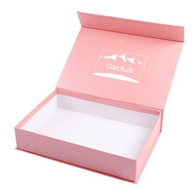 China Magnet Folding Rectangle Box Recyclable Luxury Gift Packaging Box Shipping Clothes Boxes With Ribbon for sale