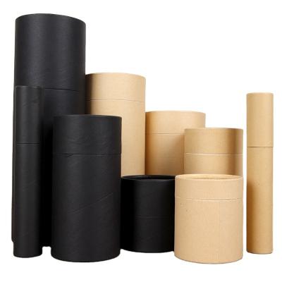 China Recycled Materials Manufacturer Accepts Customized Kraft Paper Jars For Cosmetics for sale