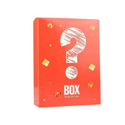 China Recycled Materials Pattern Custom Printing Rectangle Corrugated Mystery Surprised Gift Box For Friends Kids for sale