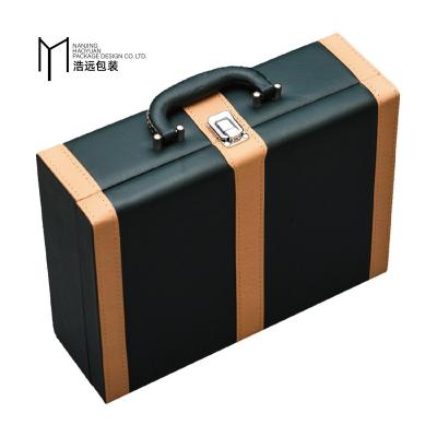 China Custom Logo Recyclable Leather Box Small PU Leather Travel Jewelry Box Organizer Leather Storage Case for sale