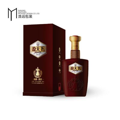 China Best Selling High End Recyclable Bottle 500ml Wine Bargains Feast Gift Box Packaging for sale