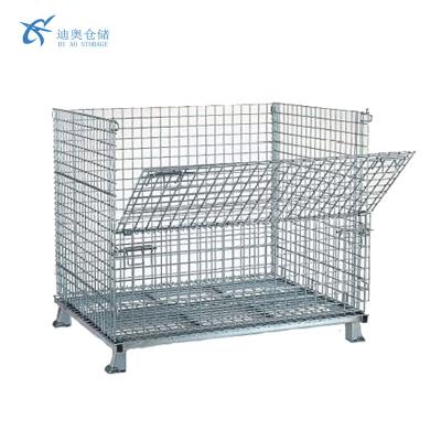 China Folding & Stackable Heavy Duty Collapsible Wire Mesh Container for sale