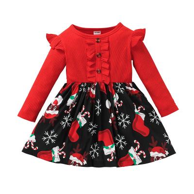 China Girls Princess Party Dress For Anti-wrinkle Christmas Girl Dress Wedding Red Vestidos Kids Clothes Kids New Year Dress Gowns for sale