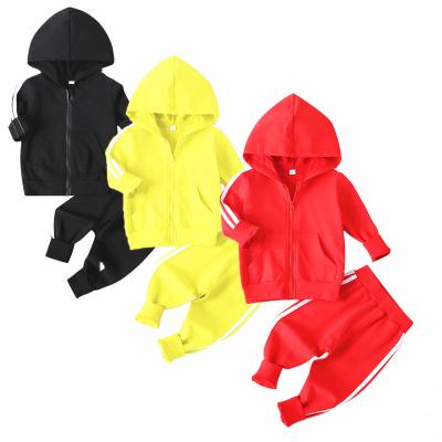 China Kids Clothing Set Baby Boy Girls Pullover Joggers Sets Casual Kids Hoodies Sweatshirt+ Zipper Sweatpants Kids Tracksuit for sale