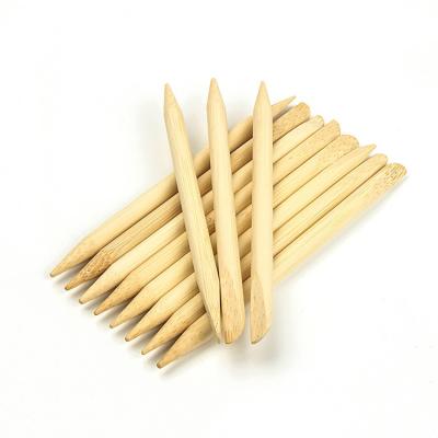 China High Quality Natural Disposable Orange Round Tool Moso Bamboo Skewer Easily Cleaned Nail Stick In China for sale