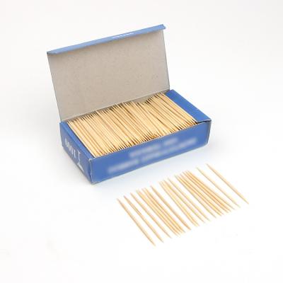 China Disposable Packing Disposable High Quality Natural Bamboo Wooden Toothpicks In Parper Box for sale