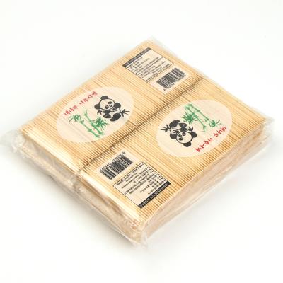 China Cheap Natural Custom Product Wooden Bamboo Toothpicks Disposable Clear Plastic Package for sale