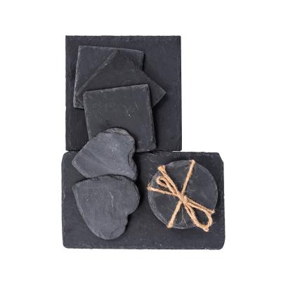 China Viable Custom Special Design Granite Coaster Set, Natural Stone Black Granite Cup Mat, Tending Coasters for sale