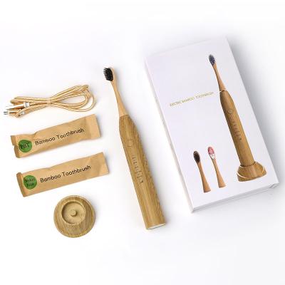 China Manufacturer Supply Bamboo Electric Toothbrush, OEM Biodegradable Head Cordless Filling Electric Toothbrush for sale