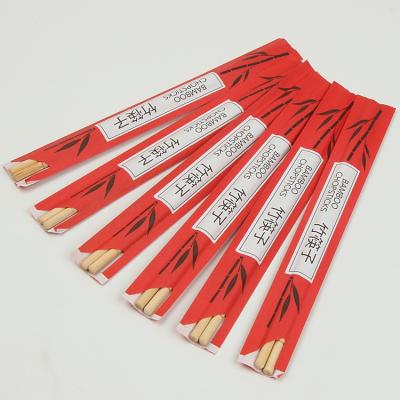 China Disposable Safe Paper Package Round Disposable Biodegradable Wooden Bamboo Chopstick Bulk for sale