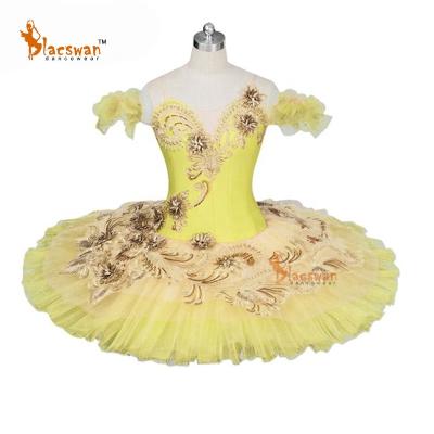 China Canary Yellow Fairy Tutus Adjustable Sizing Princess Aurora Ballet Tutu Sleep Beauty Variation Professional Costume Bridesmaid Tutu Don Quixote for sale