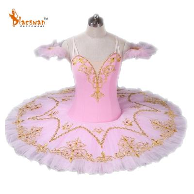 China Professional Classic Candy Sugar Plum Fairy Nutcracker Pink Tutu Outfit Adjustable Sizing Pancake Costume Girl Ballerina Dress for sale