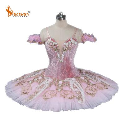 China Custom Adjustable Hooks and Eyes Sizing Adjustable Rose Wet Drop Fairy Girls Pancake Ballet Tutu Dress Professional Nutcracker Costumes for sale