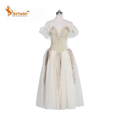 China Adjustable Sizing Juliet Variation Ivory Romantic 5 Layer Ballerina Tutu Dress Stage Performance Costume Professional Competition Ivory for sale