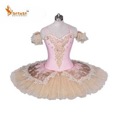 China Custom Pink Professional Fairy Tutus Adjustable Sizing Teenager Ballerina Competition Ballet Costume Sleep Beauty for sale